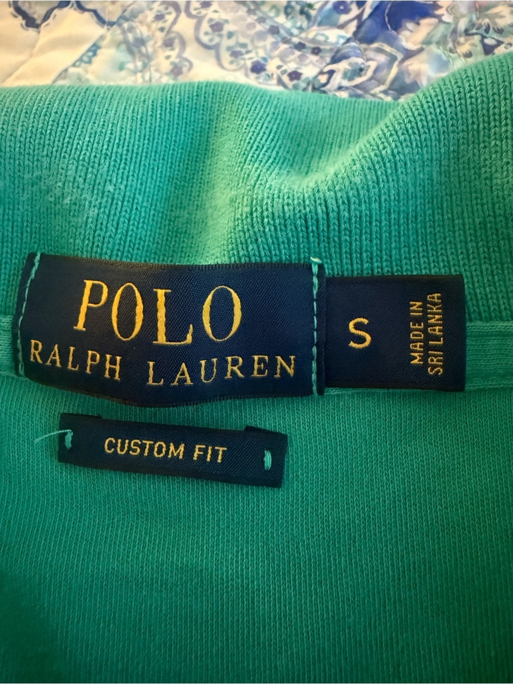 Ralph Lauren Teal Polo Shirt with Yellow Pony - Picture 3 of 3